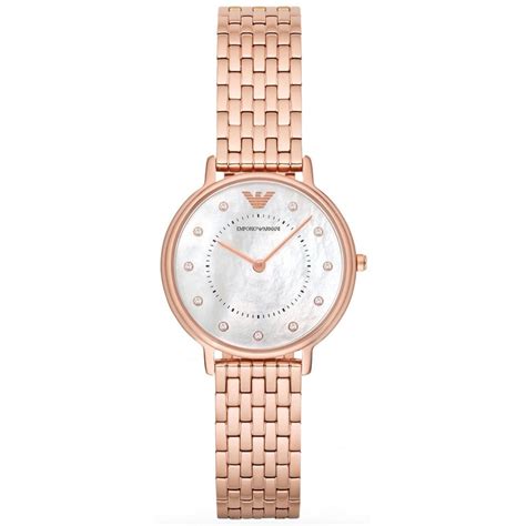 Emporio Armani Ar11006 Ladies Rose Gold Watch Womens Watches From The