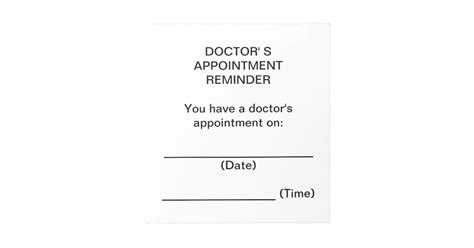 Doctor Appointment Reminder Template