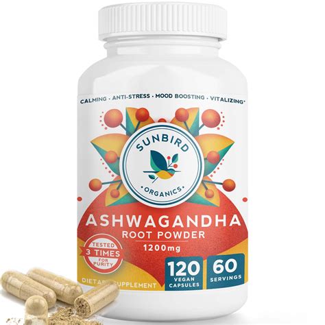 Buy Organic Ashwagandha Capsules Stress Sleep Support Potent Mg