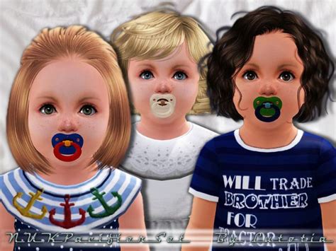 ~lutetia~s Nuk Pacifier Set Chupeta Para Bebê Sims 4 Bebê The Sims