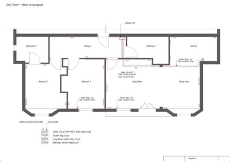The home electrical wiring diagrams start from this main plan of an actual home which was recently wired and is in the final stages. House wiring diagram. Most commonly used diagrams for home wiring in the UK.