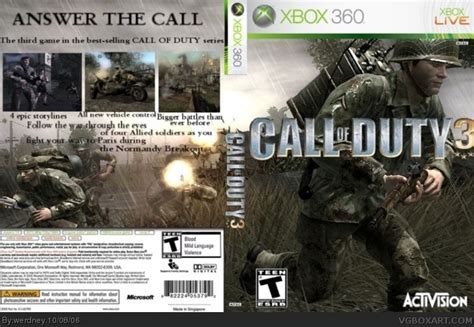 Call Of Duty 3 Xbox 360 Box Art Cover By Werdney