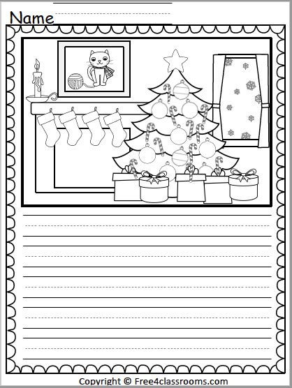Free Christmas Writing Worksheet Free Worksheets Free4classrooms