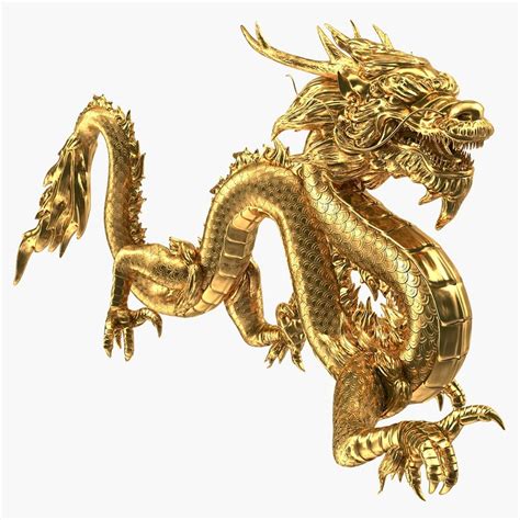 Golden Chinese Dragon 3d Turbosquid 1379923