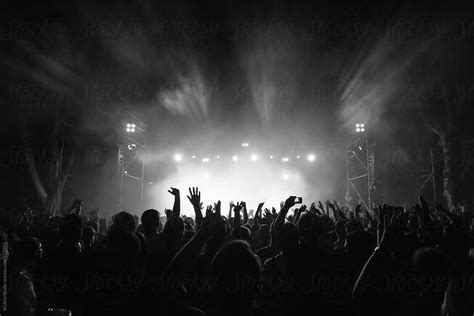 Concert Crowd At Live Music Festival By Stocksy Contributor Acalu