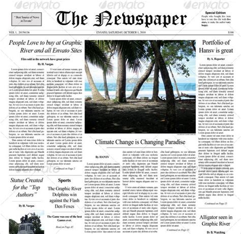 They inform readers about things that are happening in the world or in the local area. 12+ Newspaper Front Page Templates - Free Sample, Example ...