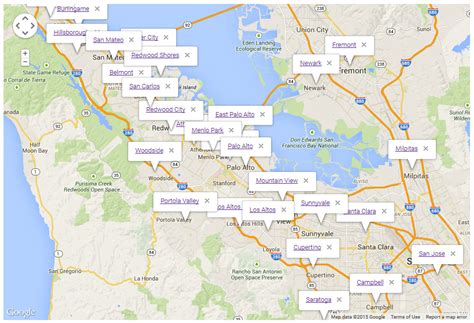 30 Zip Code Map Bay Area Maps Database Source