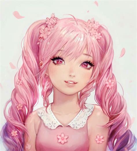 Anime Girl With Pink Hair Drawing Hot Sex Picture