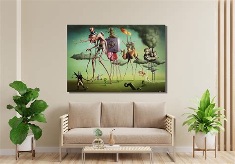 Salvador Dali Caravan Painting Poster Art Surrealist Print Etsy