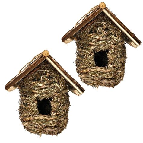 Bakers Backyard Expressions 2 Pack Of Songbird House Natural Bird