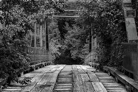 Old Alton Bridge Black And White Photograph By Jc Findley Pixels
