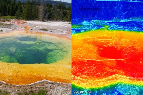 Thermal Imaging Of Yellowstones Hydrothermal Features
