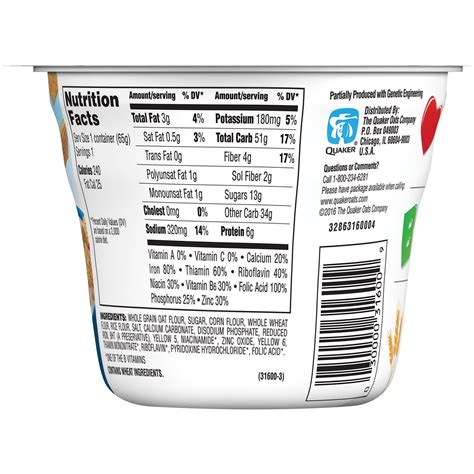 Nutrition information for quaker oatmeal. Label Ideas 2020: 30 Quaker Oats Nutrition Facts Label