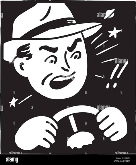 angry driver retro clipart illustration stock vector image and art alamy