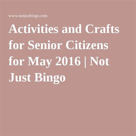 Calendar May Activities And Bingo On Pinterest