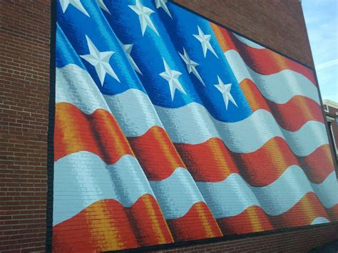 This Flag Mural Is In The Uptown Business District In Martinsville Va Near The Gazebo By The