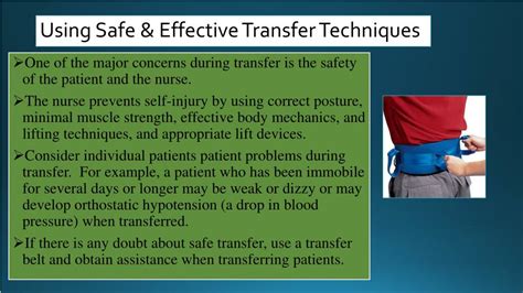 ppt using safe and effective transfer techniques powerpoint presentation id 5259253