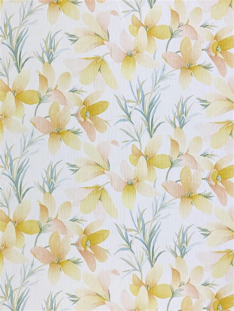 Vintage Yellow Flower Wallpaper Vintage Wallpapers Online Shop