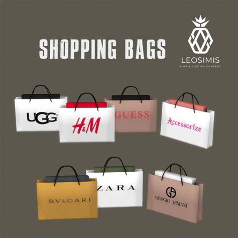 Leo 4 Sims Shopping Bags • Sims 4 Downloads