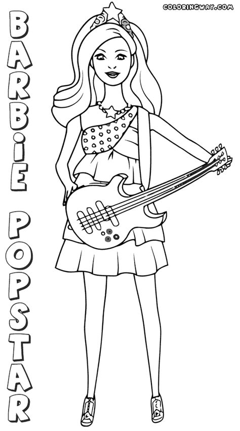 Barbie Popstar Coloring Pages Coloring Pages To Download And Print