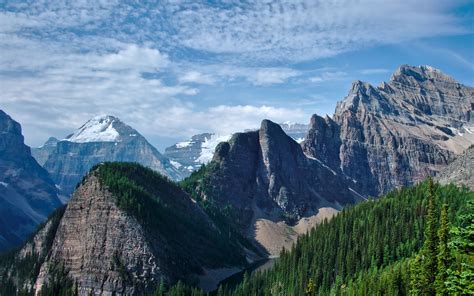 Download Wallpaper 3840x2400 Mountains Rocks Trees Forest Sky 4k