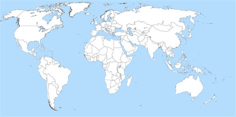 World Map With Country Borders