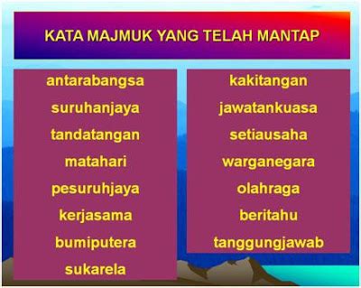 Definisi/arti kata 'majemuk' di kamus besar bahasa indonesia (kbbi) adalah a 1 terdiri atas beberapa bagian yang merupakan kesatuan: KATA MAJMUK ~ Tatabahasa Bahasa Melayu