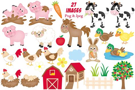 Farm Clipart Farm Animals Graphics And Illustrations