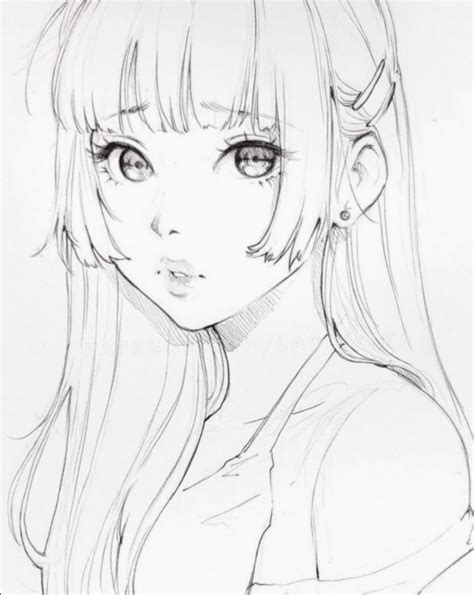 9 Anime Sketch Girl Colour Anime Sketch Sketches Anime Art Tutorial