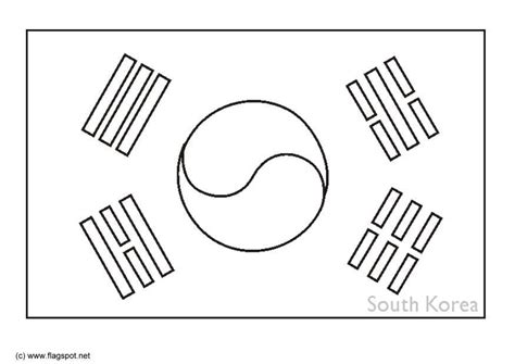 Korean Flag Coloring Page Coloring Home