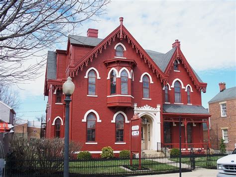 Red Gingerbread House In Chillicothe Ohio Victorian Homes Gothic