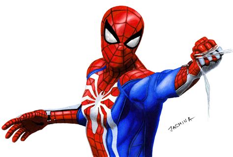 Colored Pencil Drawing Spider Man Ps4 By Jasminasusak On Deviantart
