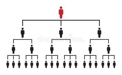 Hiérarchie Travail Déquipe Structure Organisation Illustration