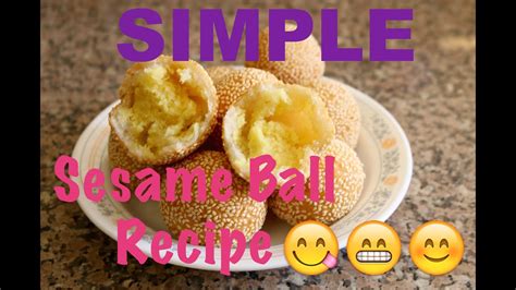 Sesame Rice Balls Recipe Youtube