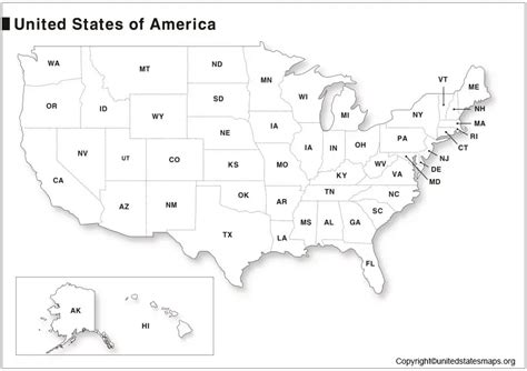 Us Map With Abbreviations Map Of Us State Abbreviations