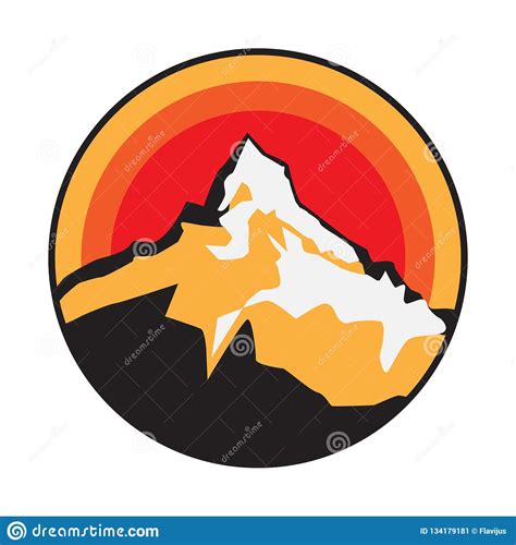 Mountain Logo Icon Or Symbol Stock Vector Illustration