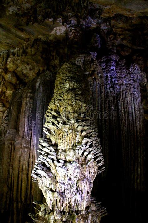 Paradise Cave Vietnam Impressive Limestone Formations Stock Photo