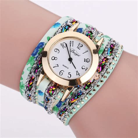 duoya xr1886 retro style bracelet watch flower picture ladies quartz watches bracelet watches