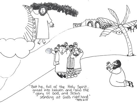 Stoning Of Stephen Coloring Page