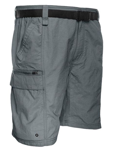 Coleman Mens Hiking Cargo Shorts With Belt Inclement Weather Ironstone