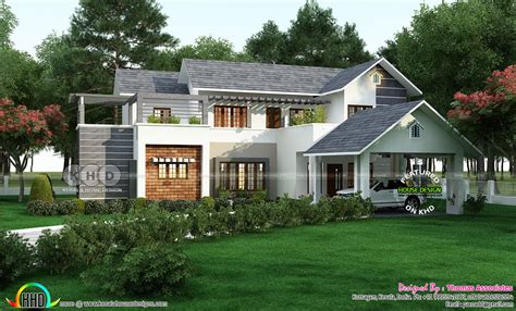 2800 Sq Ft 4 Bedroom House Plan Kerala Home Design And Floor Plans