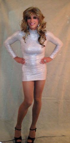 Crossdressers Mix Photo Sissi Dress Up High Neck Dress Mini Dress Transgender Mtf