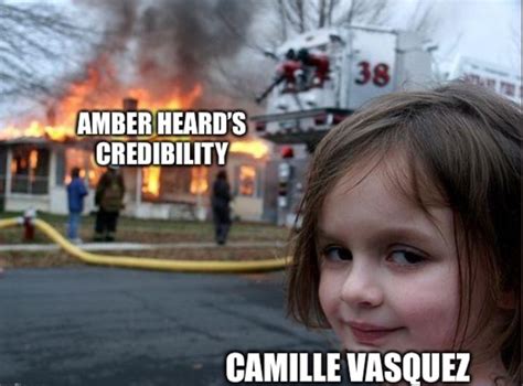 Photo Amber Heards Credibility Going Up In Flames While Camille