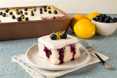 Lemon Blueberry Poke Cake Recipe Reily Products