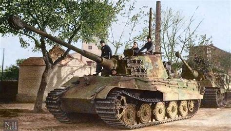 Two King Tigers Of Schwere Panzer Abteilung In The Vicinity Of