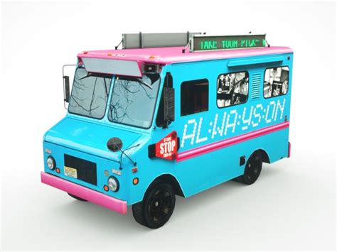 Street Ice Cream Truck 3d Model 35 3ds C4d Dae Fbx Lwo Obj X Xsi Max Free3d