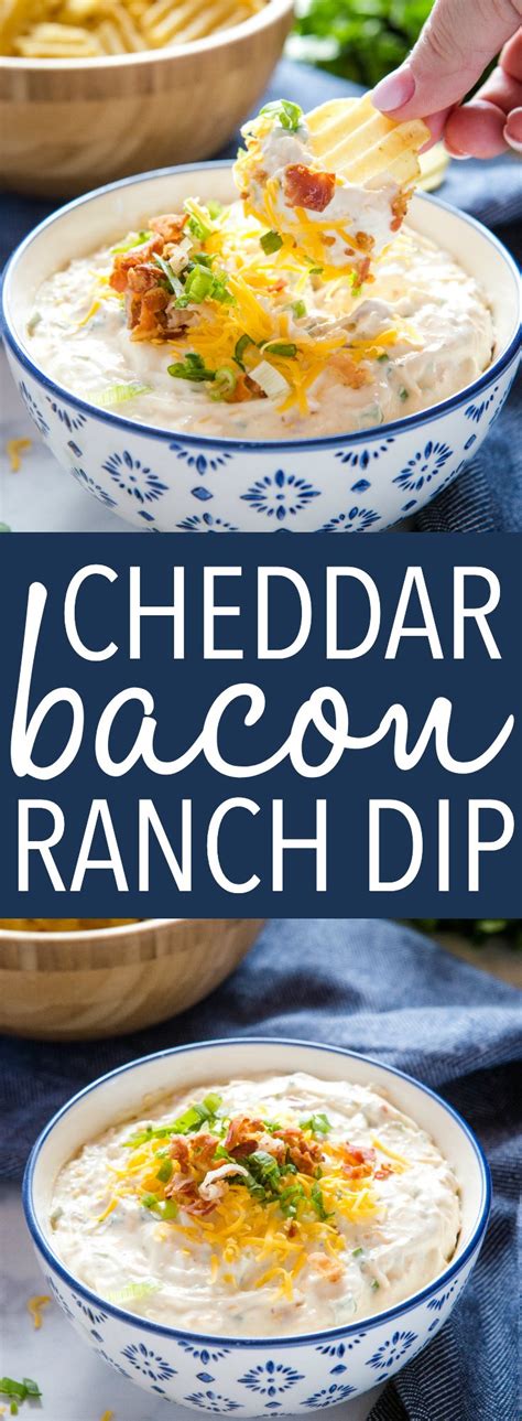 Cheddar Bacon Ranch Dip Easy Party Food The Busy Baker