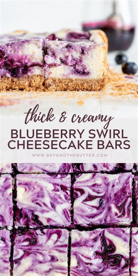 Irresistible Blueberry Swirl Cheesecake Bars Beyond The Butter