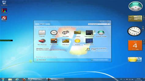 How To Add Or Remove Gadgets From Desktop In Windows 7 Youtube