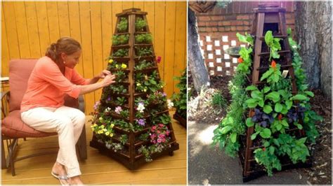 Earth Tower Vertical Garden Planter On Wheels How To Instructions